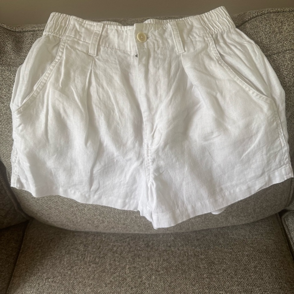 Madewell High Waist White Shorts Relaxed Fit